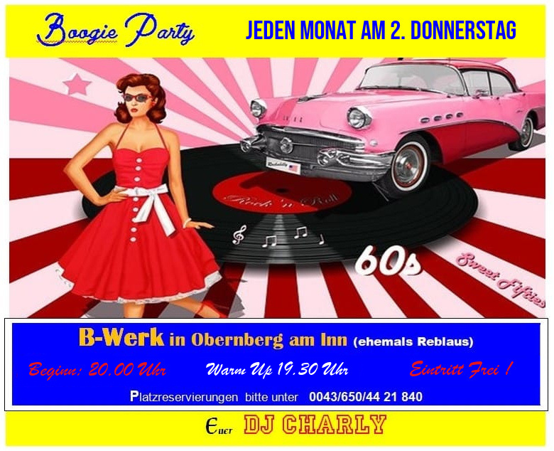 08.06.2023 Boogie im B Werk Die Nachtschwärmerei, Obernberg/Inn - Austria mit DJ Charly